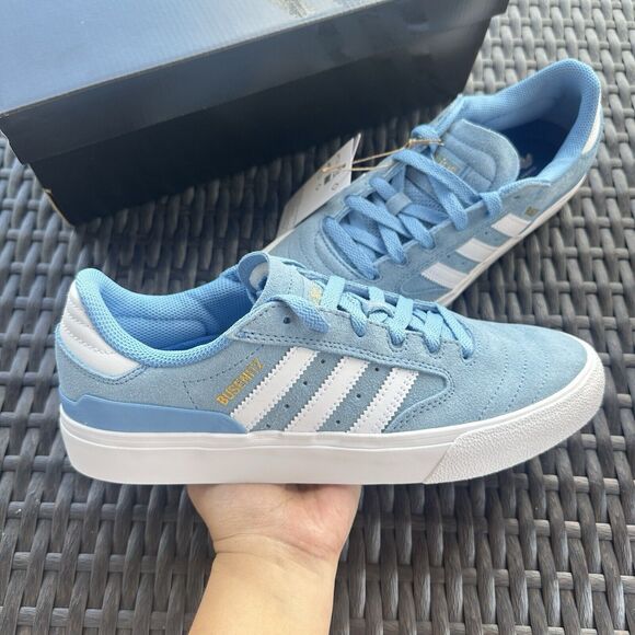 Adidas Busenitz Vulc 2 Men's Skateboarding Shoes Sky Blue White IF2095 - Picture 13 of 16